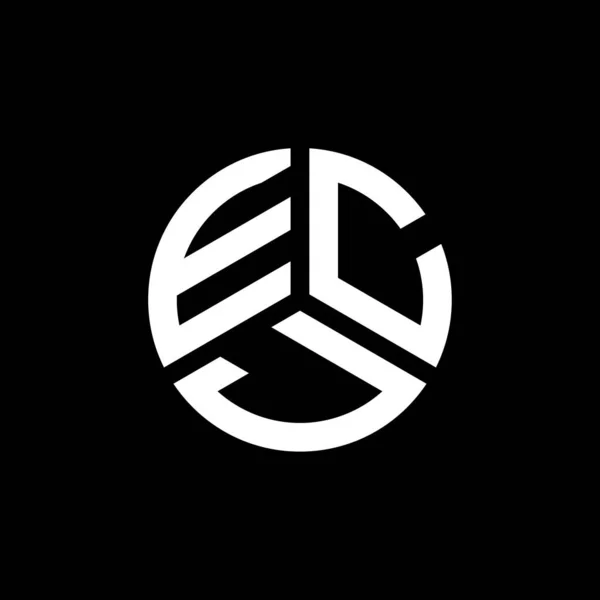 Design Logotipo Carta Ecj Fundo Branco Ecj Iniciais Criativas Conceito —  Vetores de Stock