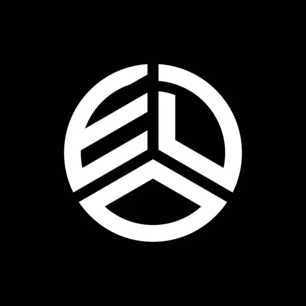 Edo Brev Logotyp Design Vit Bakgrund Edo Kreativa Initialer Brev — Stock vektor