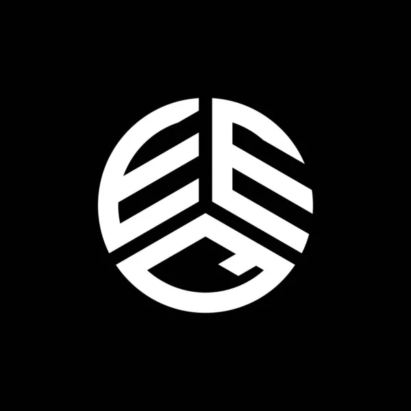Diseño Del Logotipo Letra Eeq Sobre Fondo Blanco Eeq Iniciales — Vector de stock