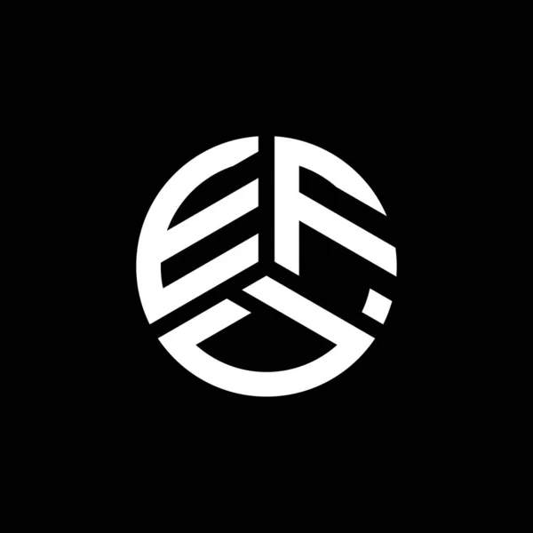 Diseño Del Logotipo Carta Efd Sobre Fondo Blanco Efd Iniciales — Archivo Imágenes Vectoriales