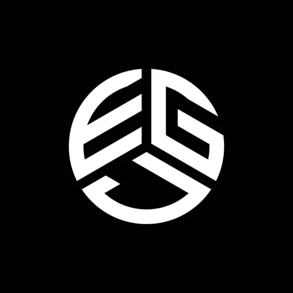 Beyaz Arka Planda Egj Harf Logosu Tasarımı Egj Yaratıcı Harflerin — Stok Vektör