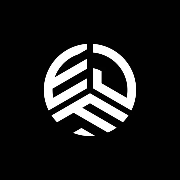 Beyaz Arka Planda Ejf Harf Logosu Tasarımı Ejf Yaratıcı Harflerin — Stok Vektör