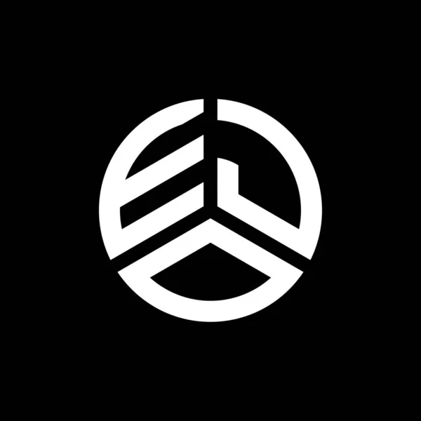 Diseño Del Logotipo Letra Ejo Sobre Fondo Blanco Ejo Iniciales — Archivo Imágenes Vectoriales
