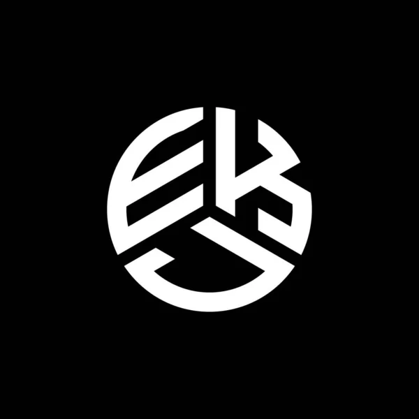 Ekj Logo Witte Achtergrond Ekj Creatief Initialen Letter Logo Concept — Stockvector