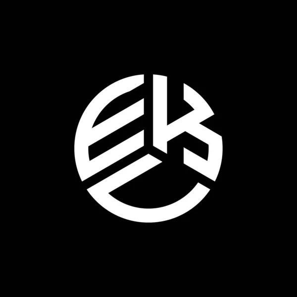 Diseño Del Logotipo Letra Eku Sobre Fondo Blanco Eku Iniciales — Archivo Imágenes Vectoriales