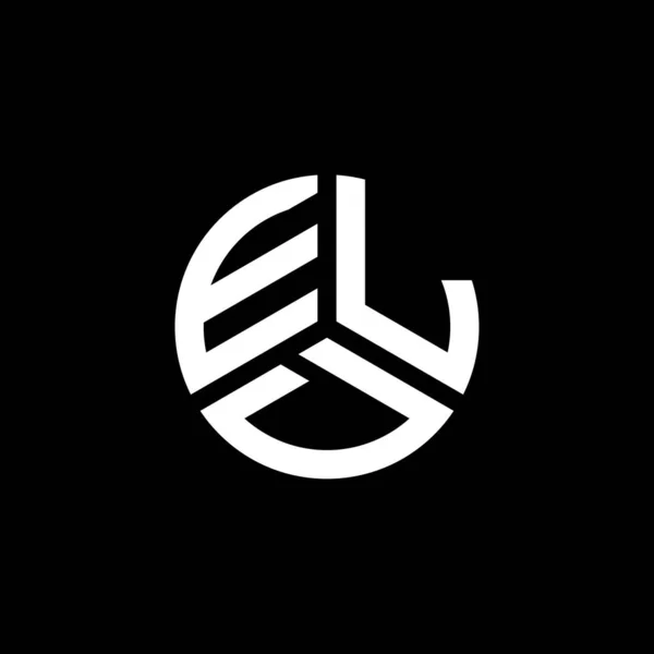 Diseño Del Logotipo Letra Eld Sobre Fondo Blanco Eld Iniciales — Vector de stock