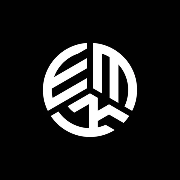 Дизайн Логотипа Emk Белом Фоне Творческие Инициалы Емк Буквенно Обозначают — стоковый вектор