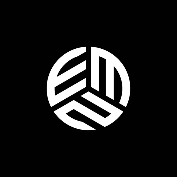 Diseño Del Logotipo Letra Emn Sobre Fondo Blanco Emn Iniciales — Vector de stock