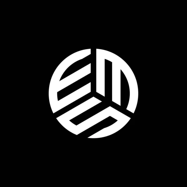 Beyaz arka planda EMS mektup logosu tasarımı. EMS yaratıcı harflerin baş harfleri logo kavramı. EMS harf tasarımı.