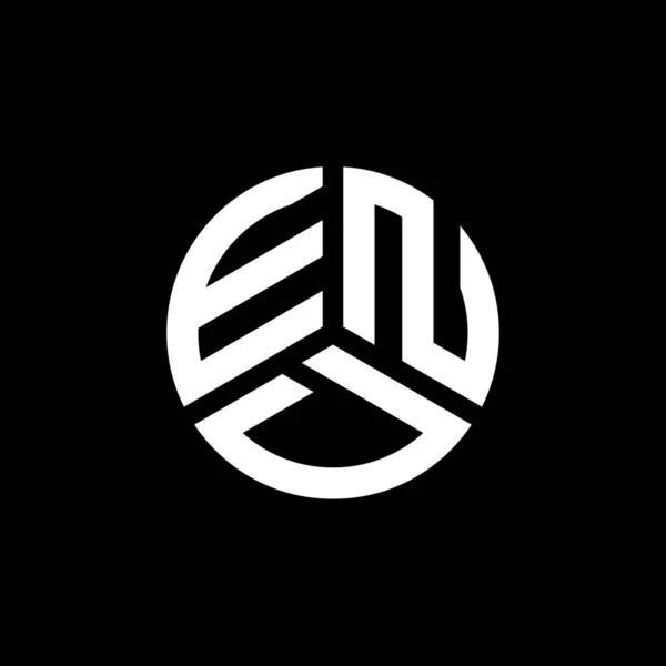 End Letter Logo Ontwerp Witte Achtergrond End Creatieve Initialen Letter — Stockvector
