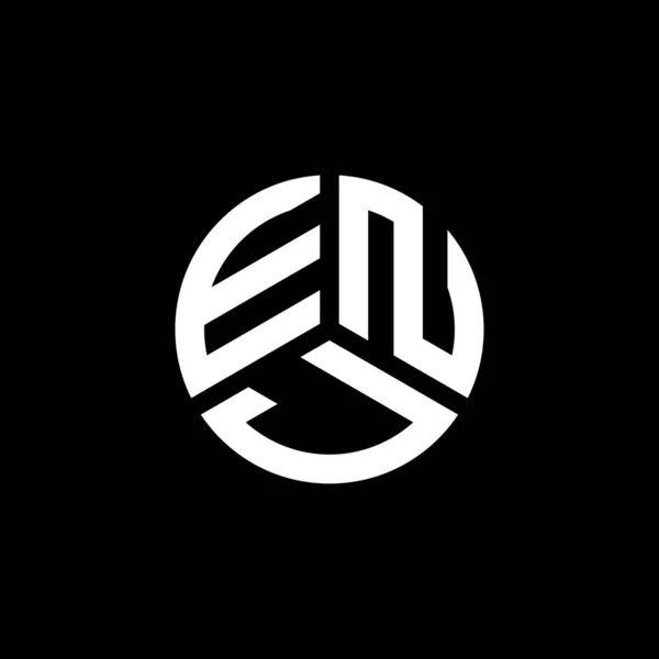 Дизайн Логотипа Enj Белом Фоне Креативные Инициалы Enj Буквенно Обозначают — стоковый вектор