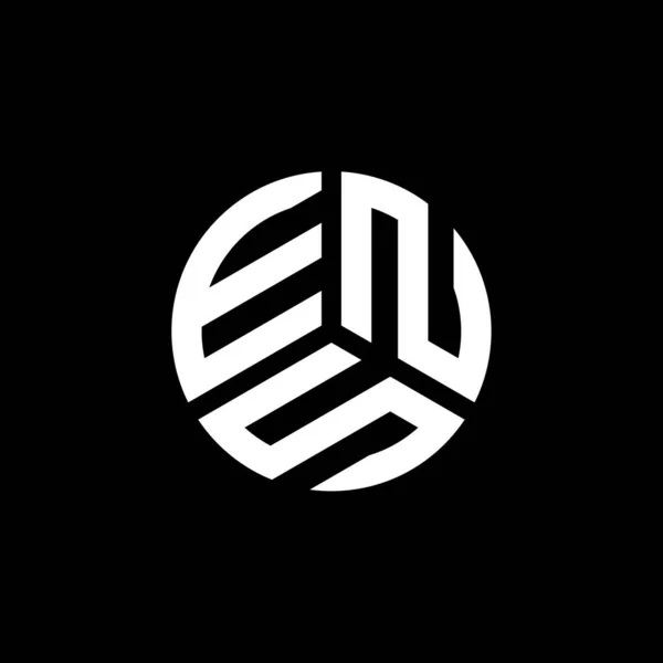 Ens Logo Ontwerp Witte Achtergrond Ens Creatieve Initialen Letter Logo — Stockvector