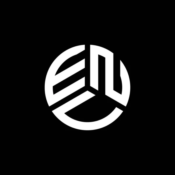 Enu Letter Logo Design White Background Enu Creative Initials Letter — Stock Vector