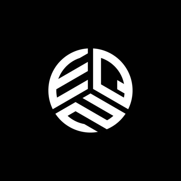 Beyaz Arkaplanda Eqn Harf Logosu Tasarımı Eqn Yaratıcı Harflerin Baş — Stok Vektör