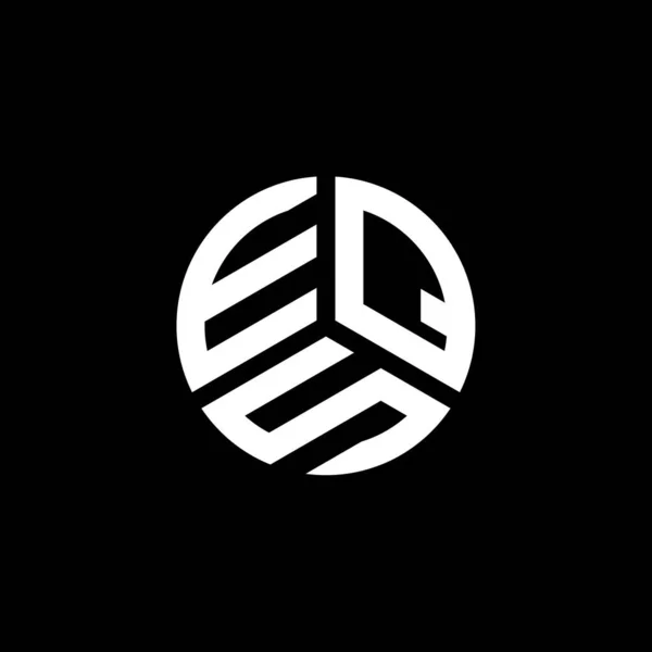 Beyaz Arka Planda Eqs Harf Logosu Tasarımı Eqs Yaratıcı Harflerin — Stok Vektör