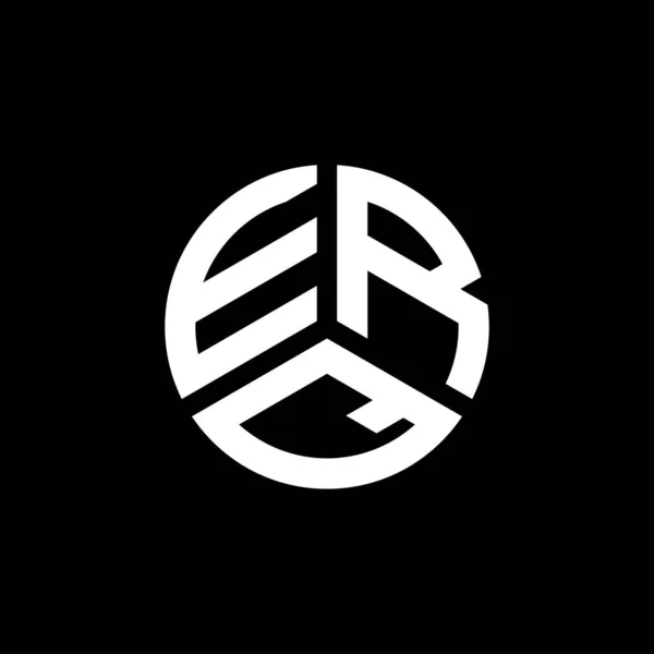 Diseño Del Logotipo Letra Erq Sobre Fondo Blanco Erq Iniciales — Vector de stock