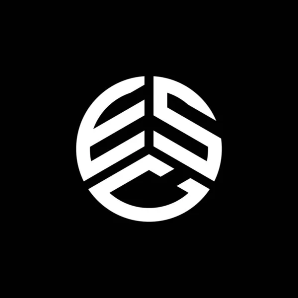 Desenho Logotipo Carta Esc Fundo Branco Esc Iniciais Criativas Conceito —  Vetores de Stock