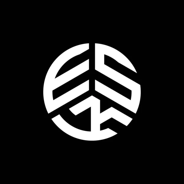 Projekt Logo Litery Esk Białym Tle Pomysł Logo Kreatywnych Inicjałów — Wektor stockowy