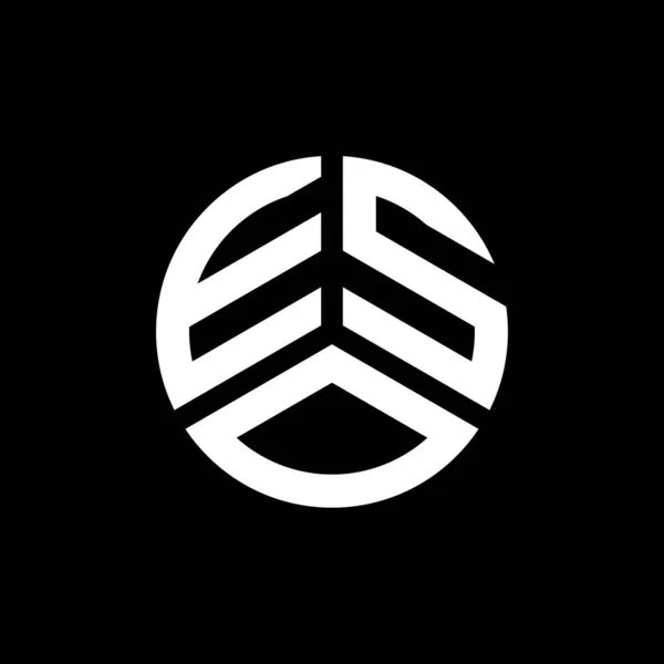 Desenho Logotipo Carta Eso Fundo Branco Conceito Logotipo Letra Iniciais — Vetor de Stock