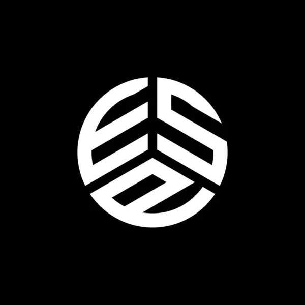 白い背景にEspの文字のロゴデザイン Espクリエイティブイニシャルレターロゴコンセプト Espレターデザイン — ストックベクタ