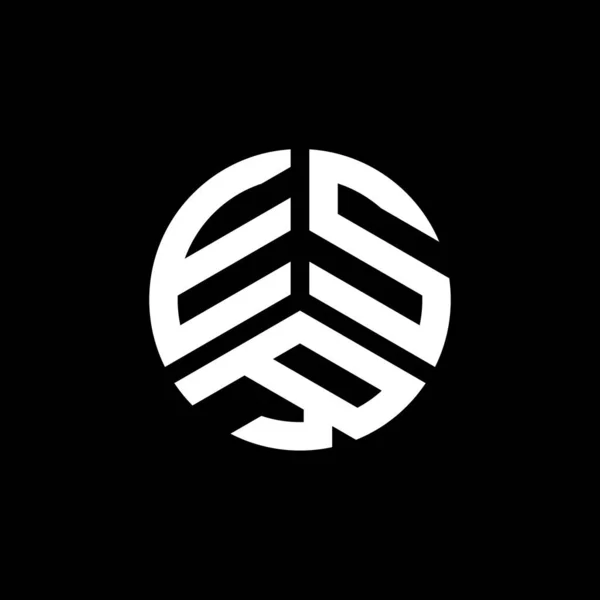 Diseño Del Logotipo Letra Esr Sobre Fondo Blanco Esr Iniciales — Vector de stock