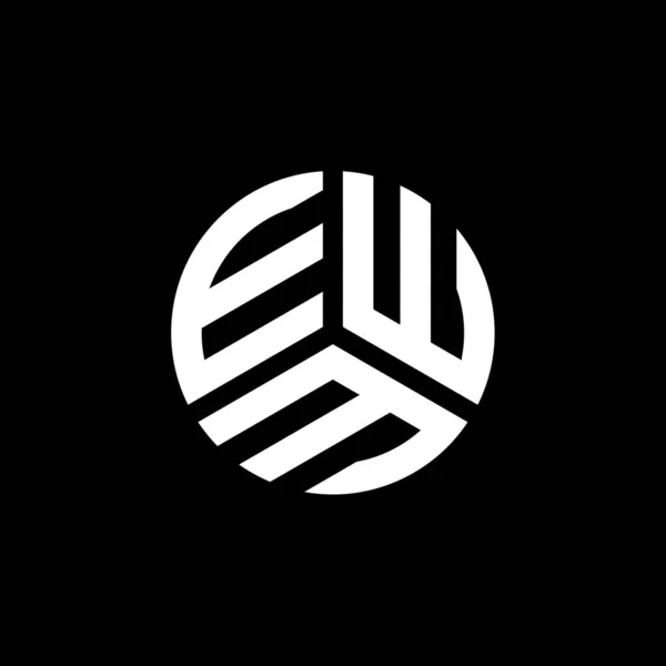 Projekt Logo Litery Ewm Białym Tle Inicjały Twórcze Ewm Koncepcja — Wektor stockowy