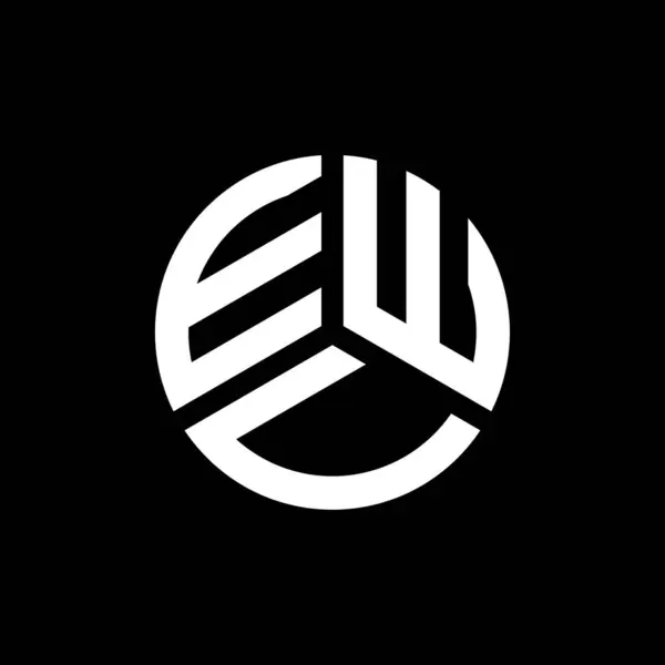 Ewu Letter Logo Design White Background Ewu Creative Initials Letter — Stock Vector