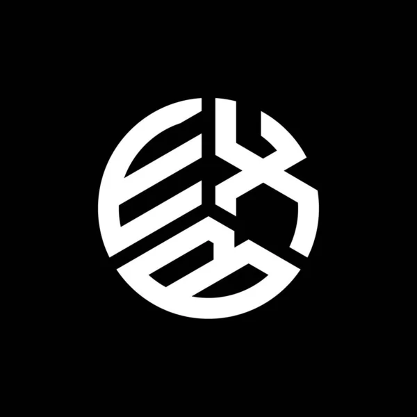 Дизайн Логотипа Exb Белом Фоне Концепция Логотипа Exb Creative Initials — стоковый вектор