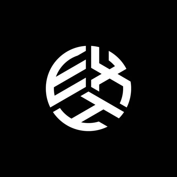 Дизайн Логотипа Exh Белом Фоне Концепция Логотипа Exh Creative Initials — стоковый вектор