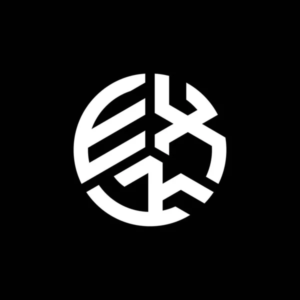 白い背景にExkの手紙のロゴデザイン Exkクリエイティブイニシャルレターロゴコンセプト Exk手紙デザイン — ストックベクタ