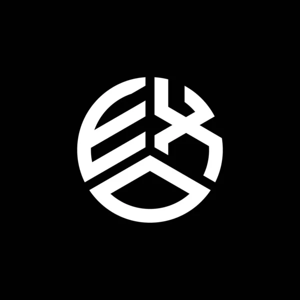 Beyaz Arkaplanda Exo Harf Logosu Tasarımı Exo Yaratıcı Harflerin Baş — Stok Vektör