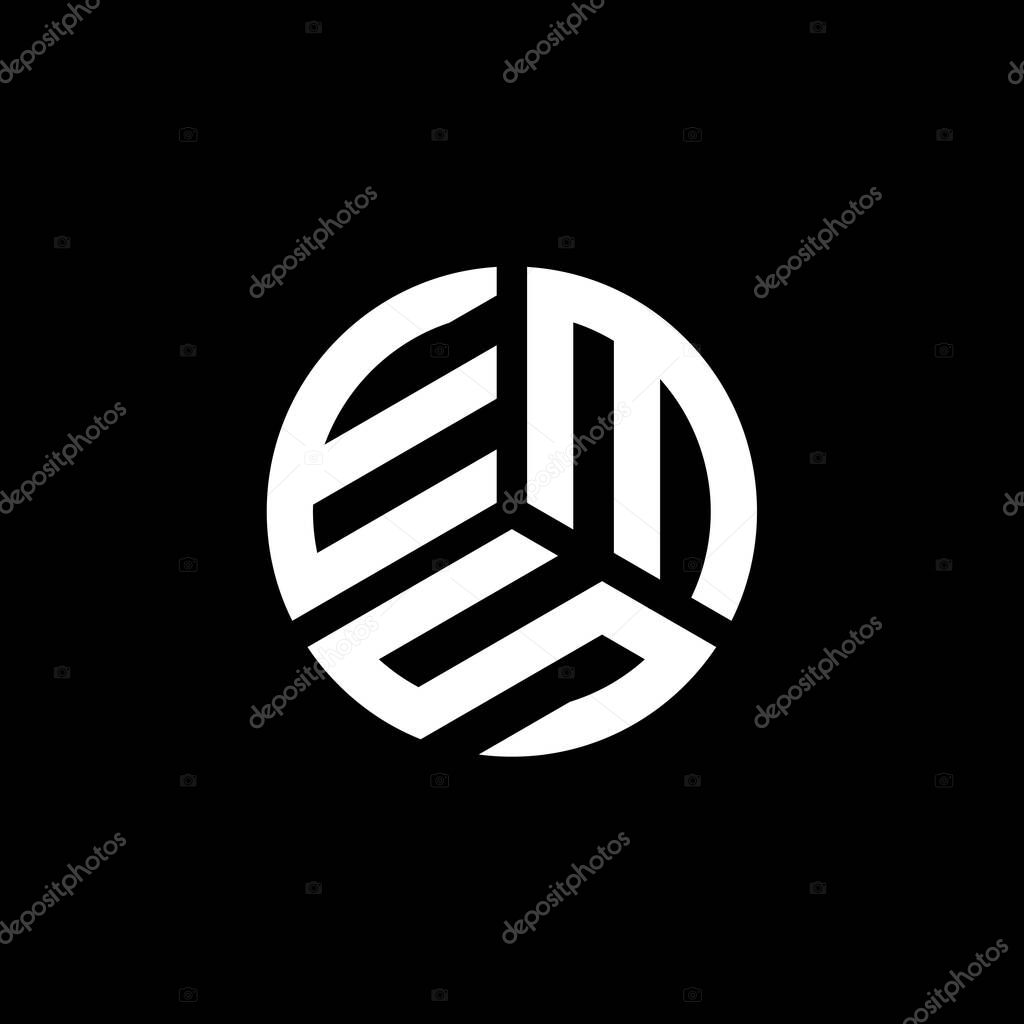 EMS letter logo design on white background. EMS creative initials letter logo concept. EMS letter design.