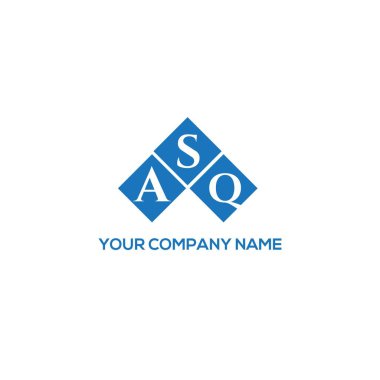 Beyaz arka planda ASQ harf logosu tasarımı. ASQ yaratıcı harflerin baş harfleri logo kavramı. ASQ harf tasarımı.