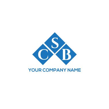 Beyaz arka planda CSB harfi logo tasarımı. CSB yaratıcı harflerin baş harfleri logo kavramı. CSB harf tasarımı.