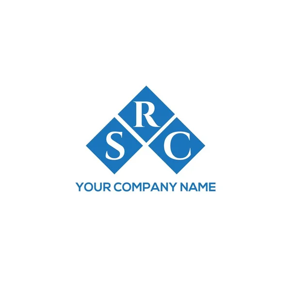 Src Logo Ontwerp Witte Achtergrond Src Creatieve Initialen Letter Logo — Stockvector