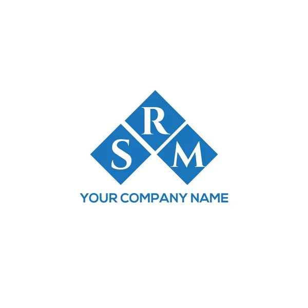 Design Logotipo Letra Srm Fundo Branco Srm Iniciais Criativas Conceito — Vetor de Stock
