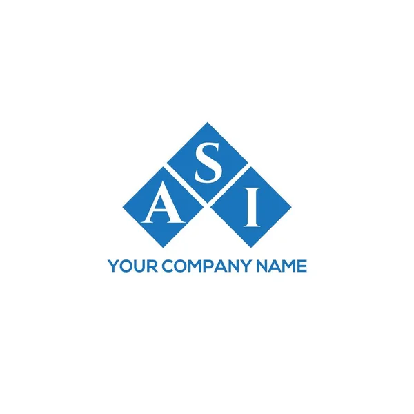 Diseño Del Logotipo Letra Asi Sobre Fondo Blanco Asi Iniciales — Vector de stock