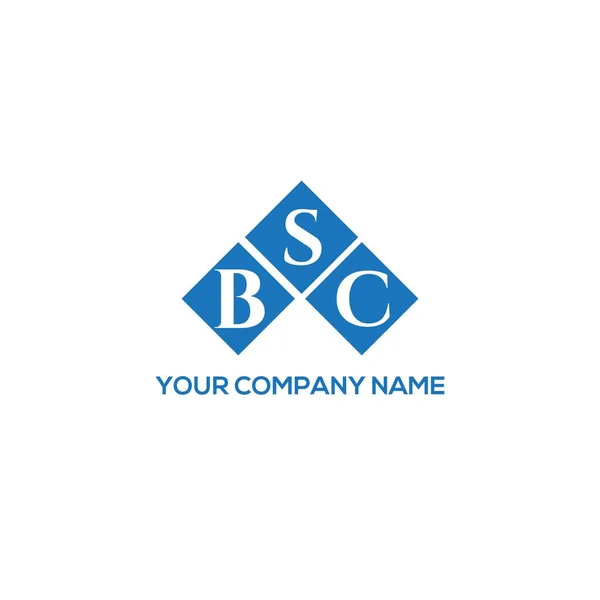 Bsc Logo Ontwerp Witte Achtergrond Bsc Creatieve Initialen Letter Logo — Stockvector