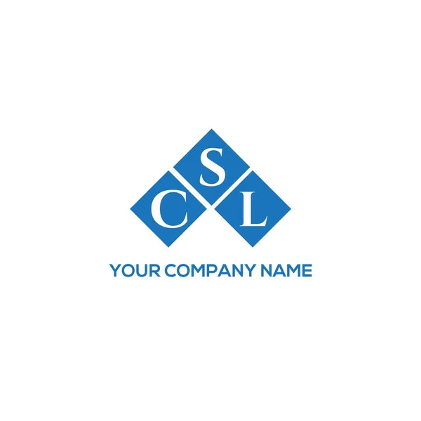 Csl Logo Ontwerp Witte Achtergrond Csl Creatieve Initialen Letter Logo — Stockvector