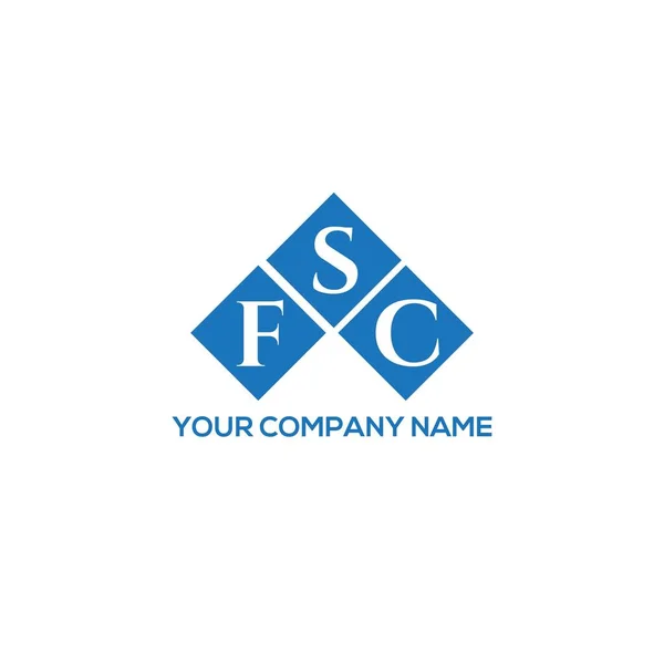 白い背景にFsc文字のロゴデザイン Fscクリエイティブイニシャルレターロゴコンセプト Fsc文字デザイン — ストックベクタ