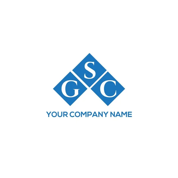Gsc Logo Ontwerp Witte Achtergrond Gsc Creatieve Initialen Letter Logo — Stockvector