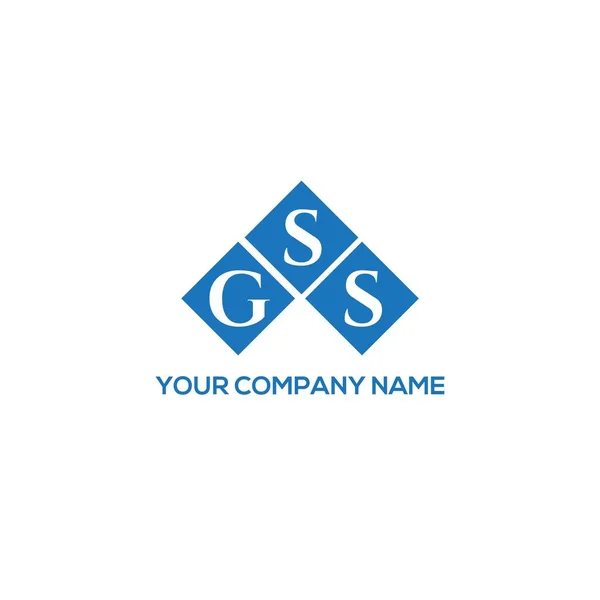 Дизайн Логотипа Gss Белом Фоне Креативные Инициалы Gss Буквенно Обозначают — стоковый вектор