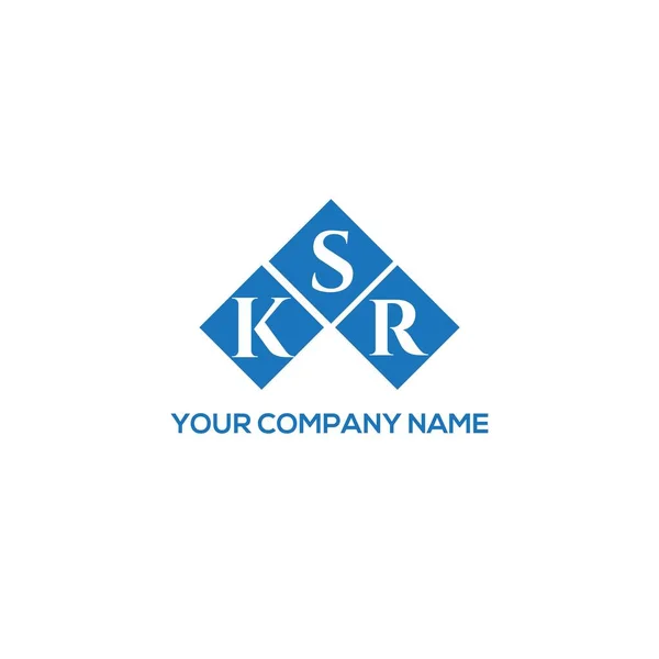 Дизайн Логотипа Ksr Белом Фоне Концепция Логотипа Буквенными Инициалами Ксп — стоковый вектор