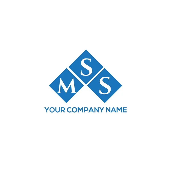 Mss Letter Logo Design White Background Mss Creative Initials Letter — Stock Vector