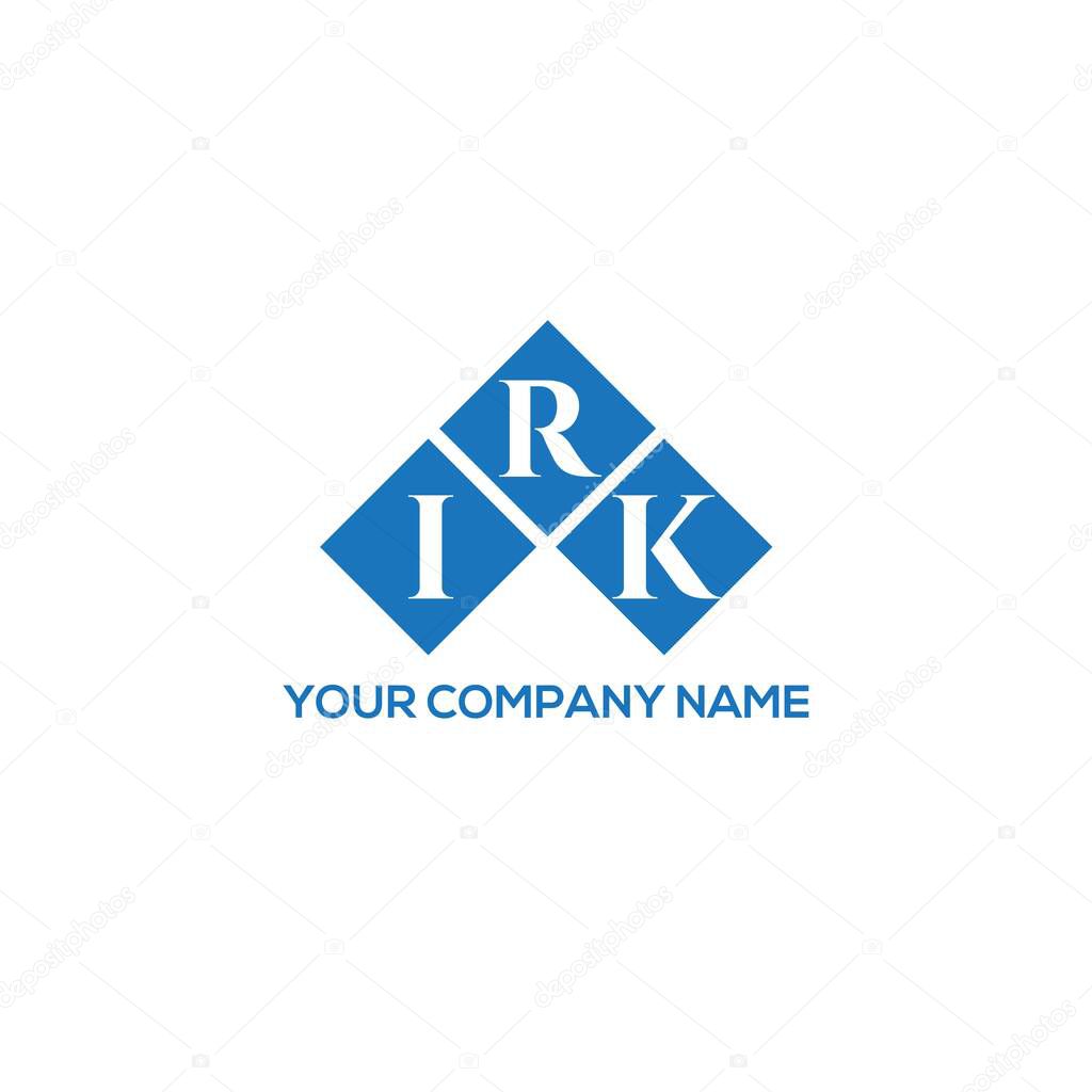 IRK letter logo design on white background. IRK creative initials letter logo concept. IRK letter design.