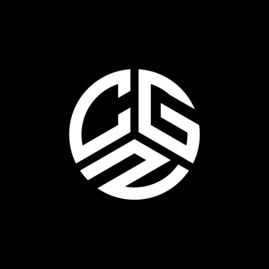 Beyaz arkaplanda CGZ harf logosu tasarımı. CGZ yaratıcı harflerin baş harfleri logo kavramı. CGZ harf tasarımı.