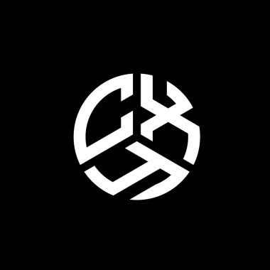 Beyaz arkaplanda CXY harf logosu tasarımı. CXY yaratıcı harflerin baş harfleri logo kavramı. CXY harf tasarımı.