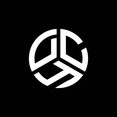 Beyaz arka planda DCY harf logosu tasarımı. DCY yaratıcı harflerin baş harfleri logo kavramı. DCY harf tasarımı.