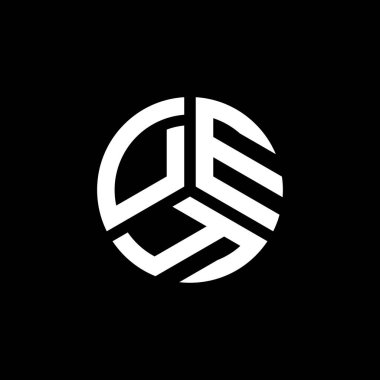 Beyaz arkaplanda DEY harf logosu tasarımı. DEY yaratıcı harflerin baş harfleri logo kavramı. DEY harf tasarımı.