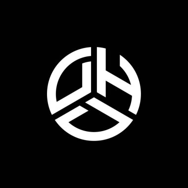 Beyaz arkaplanda DHD harf logosu tasarımı. DHD yaratıcı harf logosu konsepti. DHD harf tasarımı.